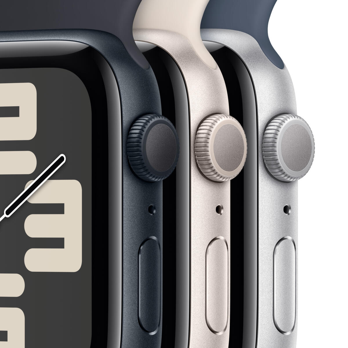Apple Watch SE 2nd Generation (GPS) 44mm Midnight Aluminum Case with Midnight Sport Band - Image 3
