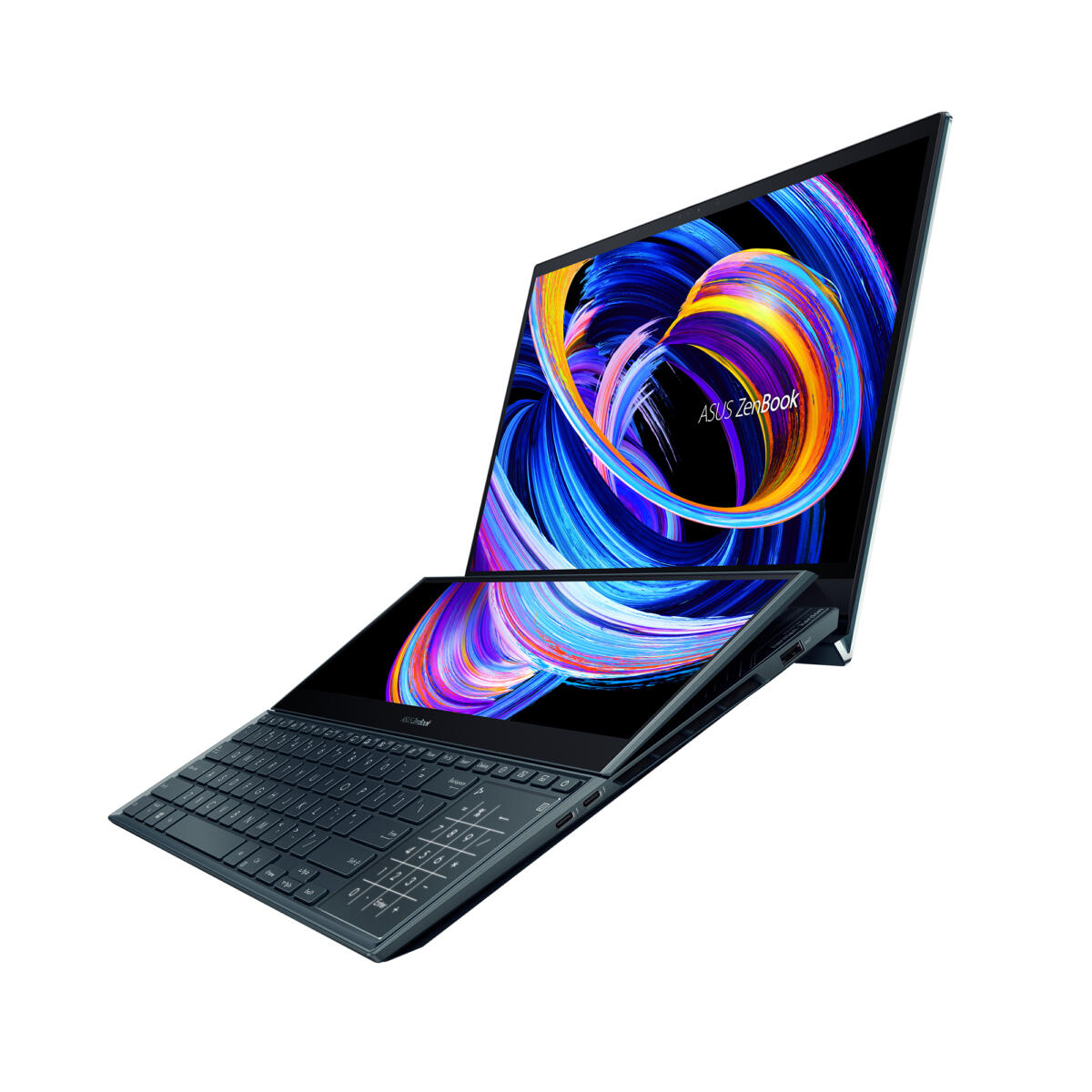 Asus ZenBook Pro Duo UX582ZM-XS99T Core™ i9-12900H 1TB SSD 32GB 15.6" (3840x2160) OLED TOUCHSCREEN + 14" (3840x1100) ScreenPad Plus WIN11 Pro NVIDIA® RTX 3060 6144MB CELESTIAL BLUE Backlit Keyboard Stylus MIL-STD 810H - Image 7