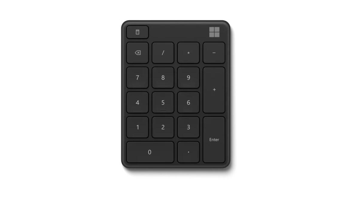 Microsoft Standalone Bluetooth 18-Key Number Pad BLACK
