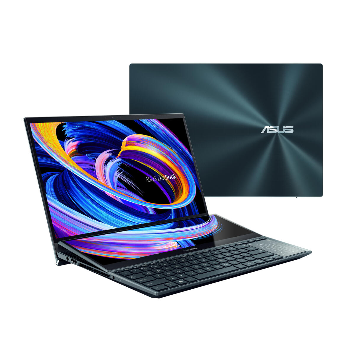 Asus ZenBook Pro Duo UX582ZM-XS99T Core™ i9-12900H 1TB SSD 32GB 15.6" (3840x2160) OLED TOUCHSCREEN + 14" (3840x1100) ScreenPad Plus WIN11 Pro NVIDIA® RTX 3060 6144MB CELESTIAL BLUE Backlit Keyboard Stylus MIL-STD 810H - Image 4