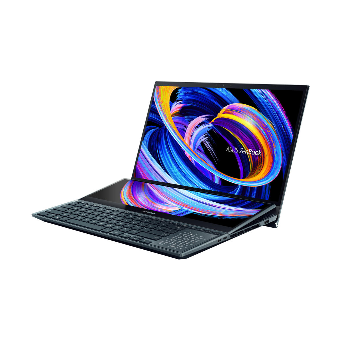 Asus ZenBook Pro Duo UX582ZM-XS99T Core™ i9-12900H 1TB SSD 32GB 15.6" (3840x2160) OLED TOUCHSCREEN + 14" (3840x1100) ScreenPad Plus WIN11 Pro NVIDIA® RTX 3060 6144MB CELESTIAL BLUE Backlit Keyboard Stylus MIL-STD 810H - Image 2