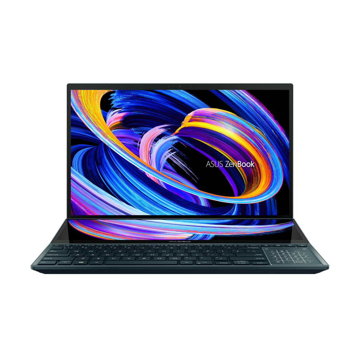 Asus ZenBook Pro Duo UX582ZM-XS99T Core™ i9-12900H 1TB SSD 32GB 15.6" (3840x2160) OLED TOUCHSCREEN + 14" (3840x1100) ScreenPad Plus WIN11 Pro NVIDIA® RTX 3060 6144MB CELESTIAL BLUE Backlit Keyboard Stylus MIL-STD 810H