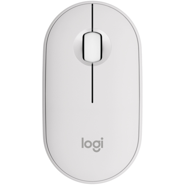 Logitech M350 Pebble 2 Slim mouse Tonal White