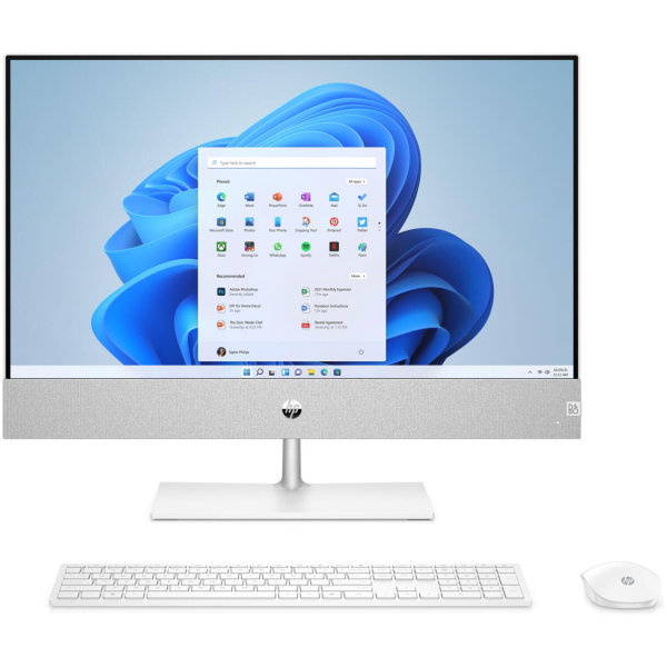 HP Pavilion 24-CA2019 ALL-IN-ONE Core™ i5-13400T 512GB SSD 12GB 23.8" (1920x1080) WIN11 SNOWFLAKE WHITE Wireless Keyboard & Mouse