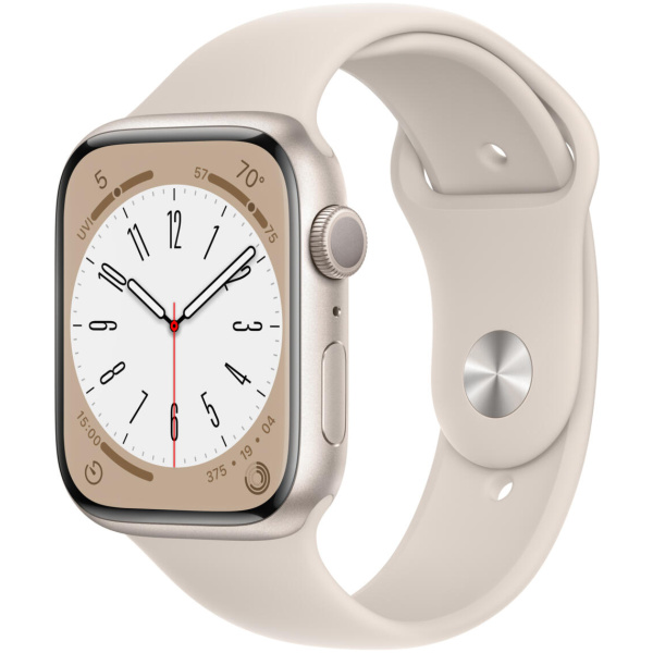 Apple Watch Series 8 (GPS) 45mm STARLIGHT Aluminum Case with STARLIGHT Sport Band M/L