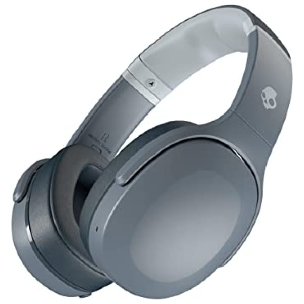 Skullcandy Crusher EVO Over-the-Ear Wireless Headphones CHILL GREY : Bluetooth, Sound Isolating, Up to 40 Hrs of Battery, Rapid Charge, Built-In Tile Finding Technology, Flat-Folding & Collapsible Design
