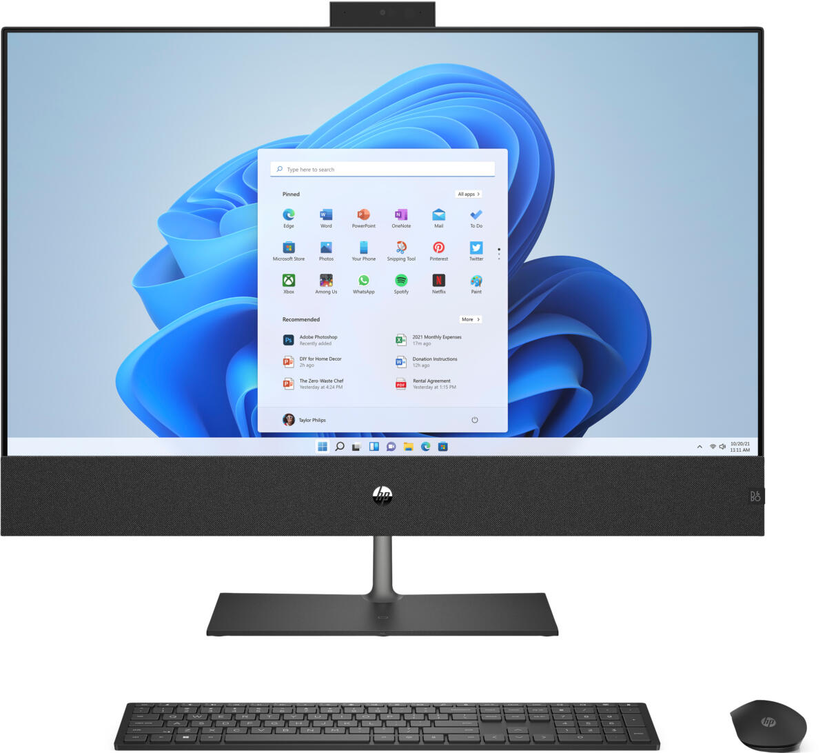 HP Pavilion 32-B0019 ALL-IN-ONE Core™ i7-12700T 512GB SSD 16GB 31.5" (2560x1400) WIN11 SPARKLING BLACK Wireless Keyboard & Mouse FRENCH/ENGLISH