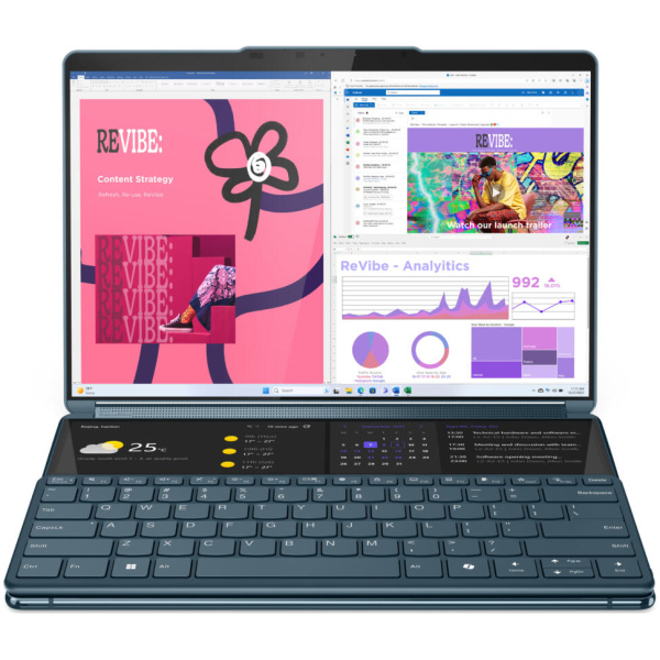 Lenovo YOGA BOOK 9 13IMU9 Core™ Ultra 7 155U 1TB SSD 16GB DUAL 13.3" (2880x1800) OLED TOUCHSCREEN WIN11 TIDAL TEAL Lenovo 600 Bluetooth® Silent Mouse + Digital Pen 3 + Folio Stand - Image 2