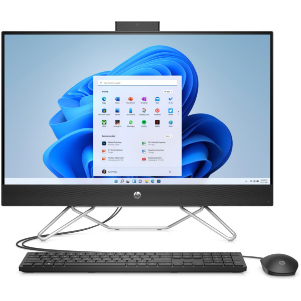 HP 27-CB1155M ALL-IN-ONE AMD Ryzen™ 5 5625U 2.3GHz 1TB+256GB SSD 8GB 27" (1920x1080) BT WIN11 Webcam BLACK Keyboard & Mouse