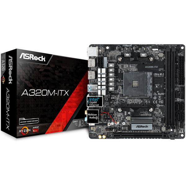 ASRock A320M AMD Mini ITX Motherboard : 2 DIMM DDR4, PCIe 3.0 x16, HDMI, 7.1 HD Channels, 4 x SATA 3, Ultra M.2 (PCIe Gen3 x4), 6 x USB 3.1 Gen1 - Image 5