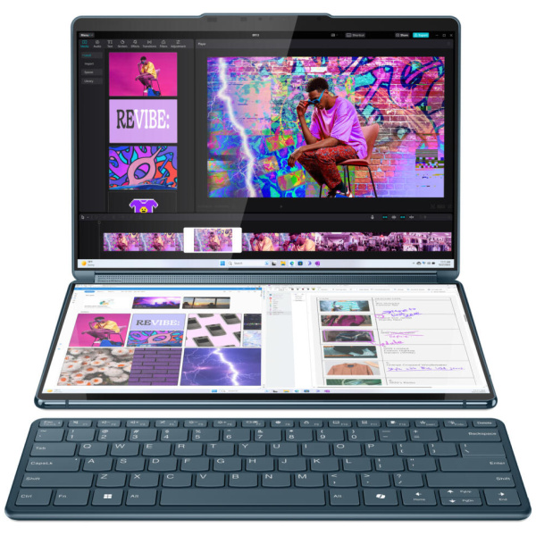 Lenovo YOGA BOOK 9 13IMU9 Core™ Ultra 7 155U 1TB SSD 16GB DUAL 13.3" (2880x1800) OLED TOUCHSCREEN WIN11 TIDAL TEAL Lenovo 600 Bluetooth® Silent Mouse + Digital Pen 3 + Folio Stand