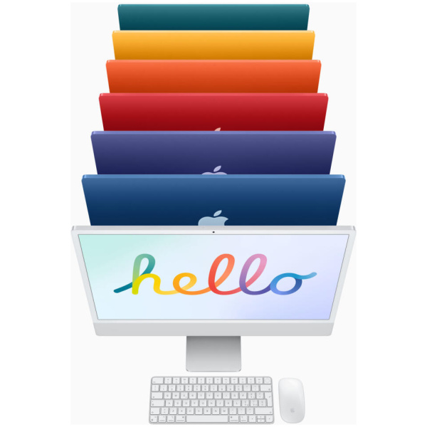 Apple iMac ALL-IN-ONE 2021 M1 Chip 8-Core CPU and 8 Core GPU 512GB SSD 8GB 24" 4.5K (4480X2520) RETINA BT MacOS Big Sur 1080p FaceTime HD Webcam BLUE Keyboard Mouse - Image 6