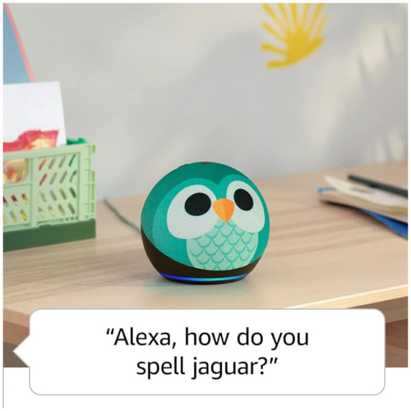 Amazon - Echo Dot Kids (5th Gen, 2022 Release) with Alexa - Owl - Image 4