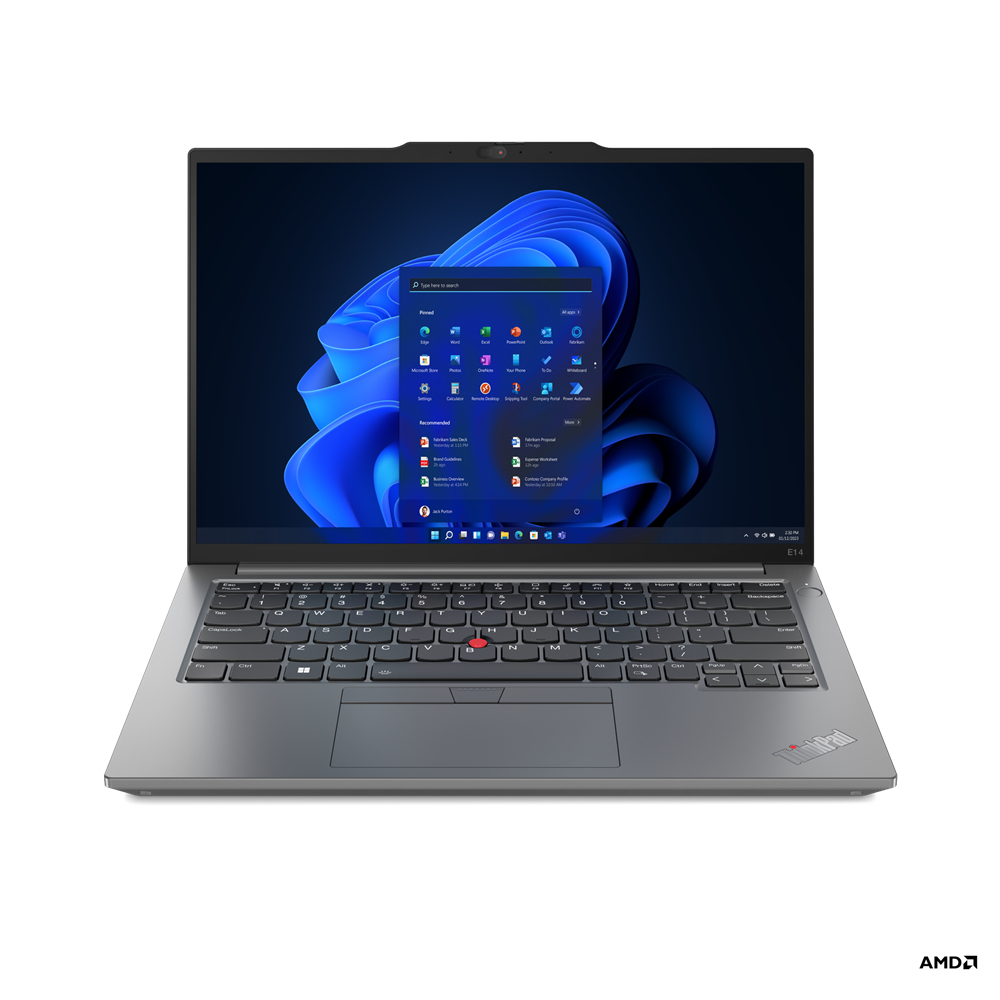 Lenovo ThinkPad E14 Gen 5 AMD Ryzen™ 5 7530U 512GB SSD 8GB 14" (1920x1200) WIN11 Pro ARCTIC GRAY Backlit Keyboard FP Reader - Image 2