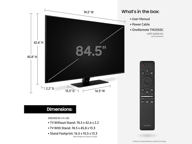 Samsung 85" Class Q80T QLED 4K UHD HDR Smart TV - Image 5