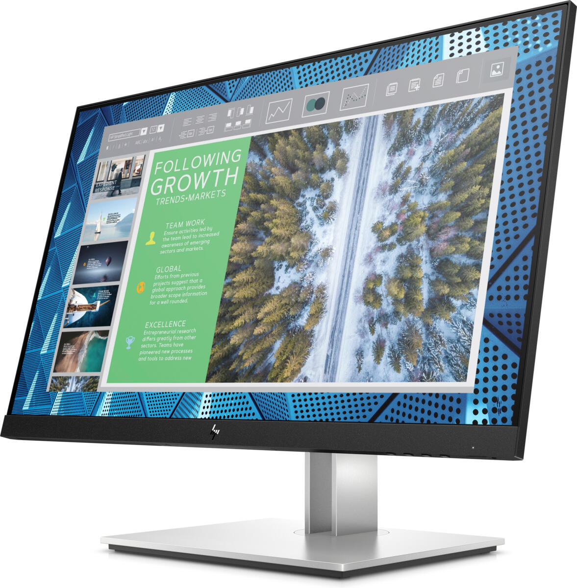HP 23.8" E24q G4 (2560x1440) QHD Monitor BLACK - Image 2