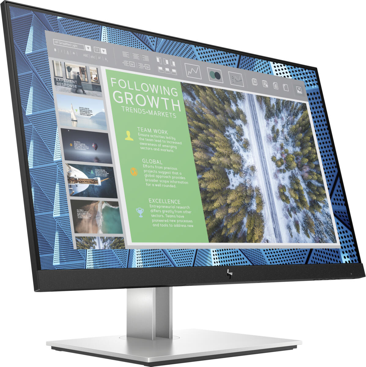 HP 23.8" E24q G4 (2560x1440) QHD Monitor BLACK - Image 3
