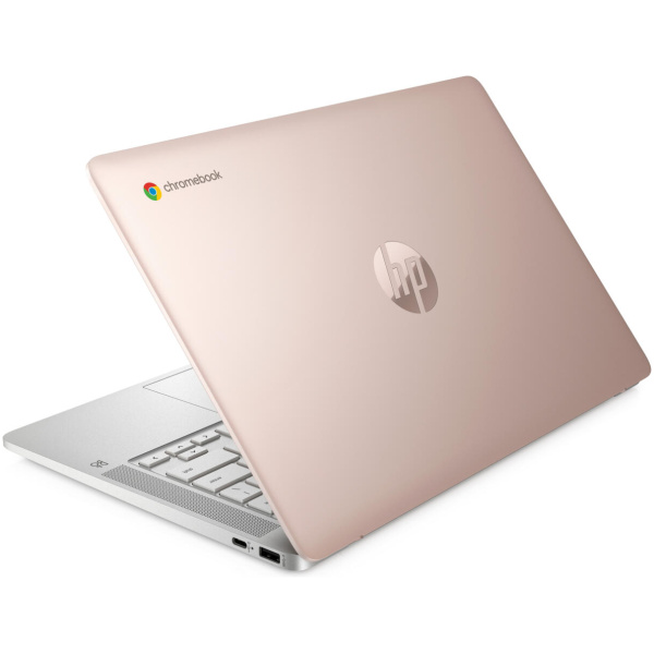 HP Chromebook 14A-NA0702 Celeron® N4120 128GB eMMC 4GB 14" (1366x768) ChromeOS PALE GOLD ROSE Backlit Keyboard Mouse - Image 5