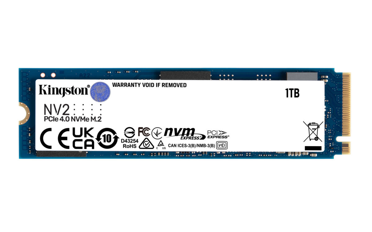 Kingston NV2 1TB M.2 2280 NVMe PCIe Internal SSD Up to 3500 MB/s SNV2S/1000G