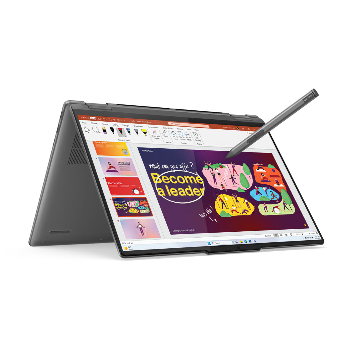 Lenovo Yoga 7 16IML9 2-IN-1 Core™ Ultra 7 155U 1TB SSD 16GB 16" WUXGA (1920x1200) TOUCHSCREEN WIN11 Pro IR Webcam STORM GREY Backlit Keyboard FP Reader - Image 7