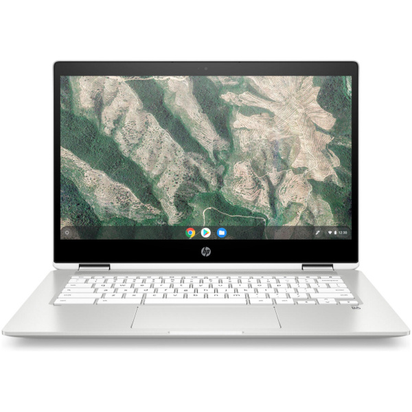 HP Chromebook x360 14B-CA0010 2-in-1 Celeron® N4000 32GB eMMC 4GB 14" (1366x768) TOUCHSCREEN Chrome OS CERAMIC WHITE / MINERAL SILVER
