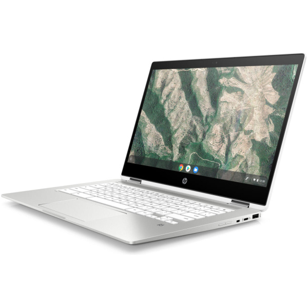 HP Chromebook x360 14B-CA0010 2-in-1 Celeron® N4000 32GB eMMC 4GB 14" (1366x768) TOUCHSCREEN Chrome OS CERAMIC WHITE / MINERAL SILVER - Image 2