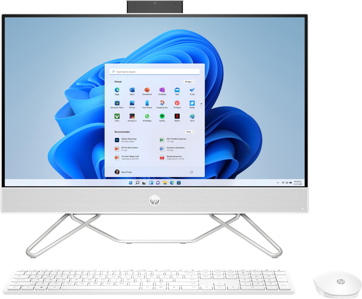 HP 24-CB1023 ALL-IN-ONE Core™ i3-1215U 256GB SSD 8GB 23.8" (1920x1080) TOUCHSCREEN WIN11 Keyboard Mouse WHITE