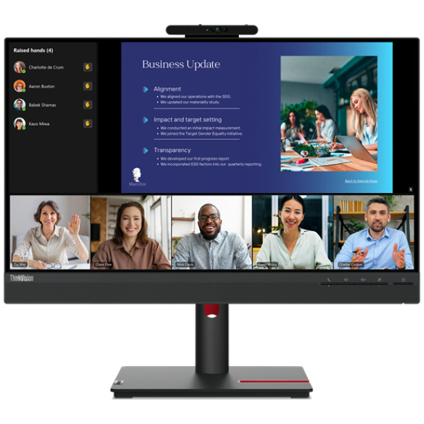 Lenovo ThinkVision T24v-30 23.8" (1920x1080) Webcam LED Monitor BLACK - Image 3