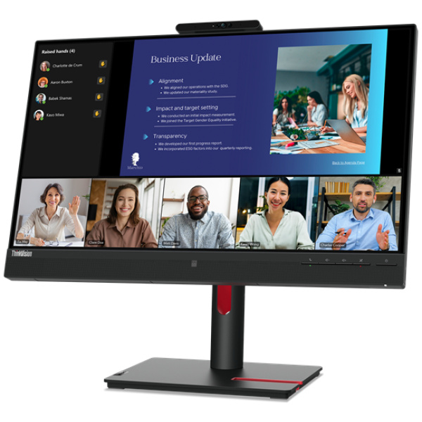 Lenovo ThinkVision T24v-30 23.8" (1920x1080) Webcam LED Monitor BLACK - Image 2