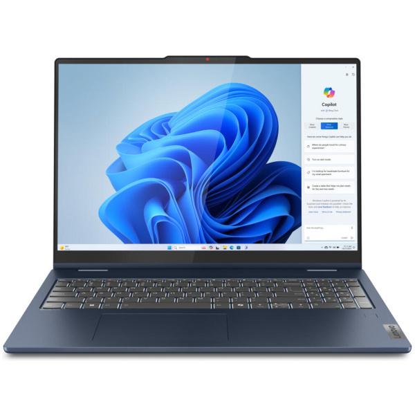 Lenovo 5 16IRU9 2-IN-1 Core™ 7 150U 1TB SSD 16GB 16" WUXGA (1920x1200) TOUCHSCREEN IPS WIN11 COSMIC BLUE Backlit Keyboard FP Reader