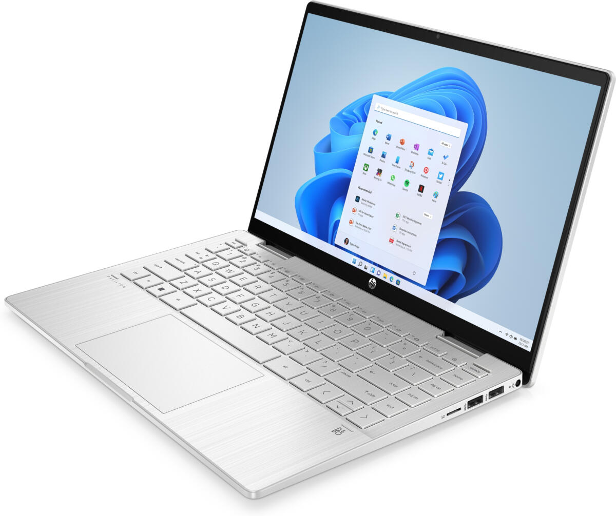 HP Pavilion X360 14-EK2055CL Core™ 5 120U 1.40GHz 1TB SSD 16GB 14" WUXGA (1920x1200) TOUCHSCREEN BT WIN11 Webcam NATURAL SILVER Backlit Keyboard - Image 2