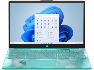 HP 15-FD0105DS Intel Processor N100128GB SSD 4GB 15.6" (1366x768) TOUCHSCREEN WIN11 AQUAMARINE SKY Backlit Keyboard 4.56 lbs.