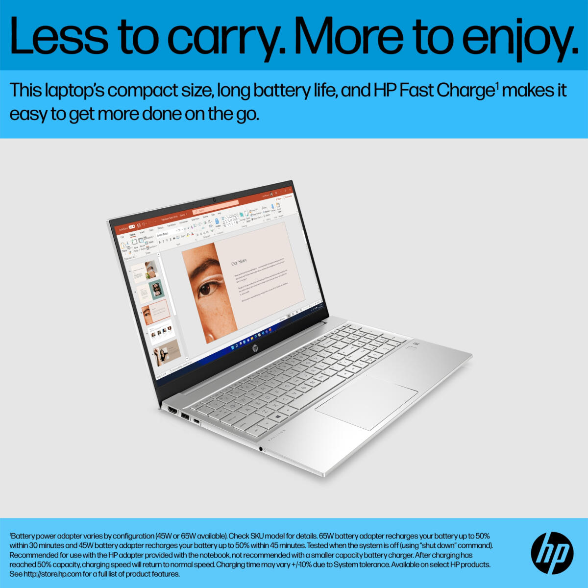 HP Pavilion 15-EG2015 Core™ i5 1235U 256GB SSD 8GB 15.6" (1920x1280) WIN11 NATURAL SILVER Backlit Keyboard - Image 7