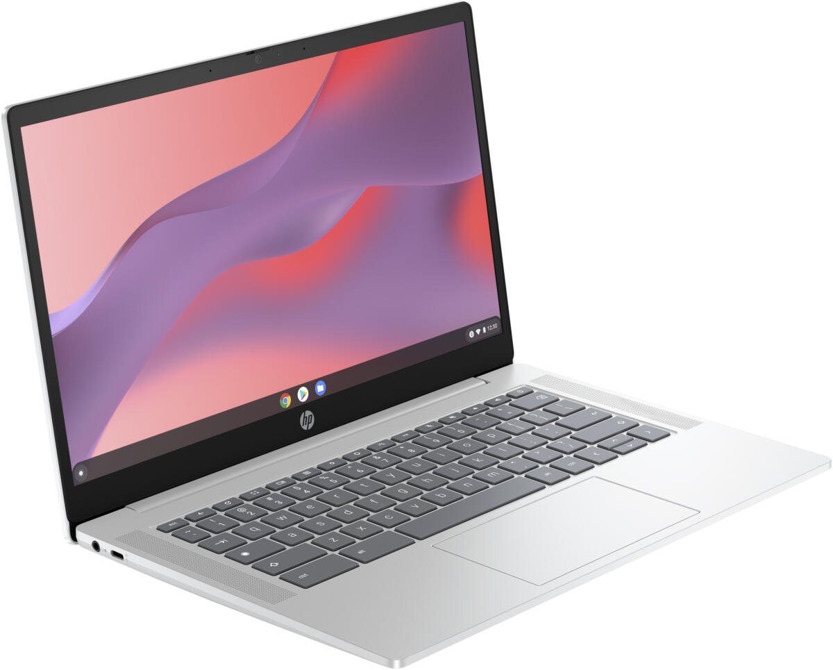 HP Chromebook 14A-NF0131 Pentium® N200 128GB UFS 4GB 14" (1366x768) CHROME GLACIER SILVER - Image 3
