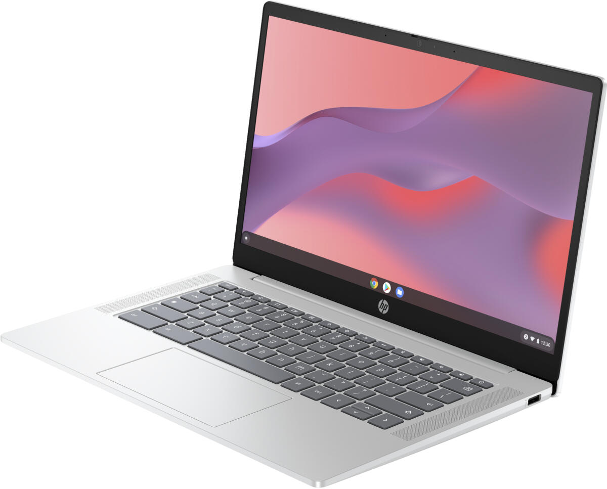HP Chromebook 14A-NF0131 Pentium® N200 128GB UFS 4GB 14" (1366x768) CHROME GLACIER SILVER - Image 2