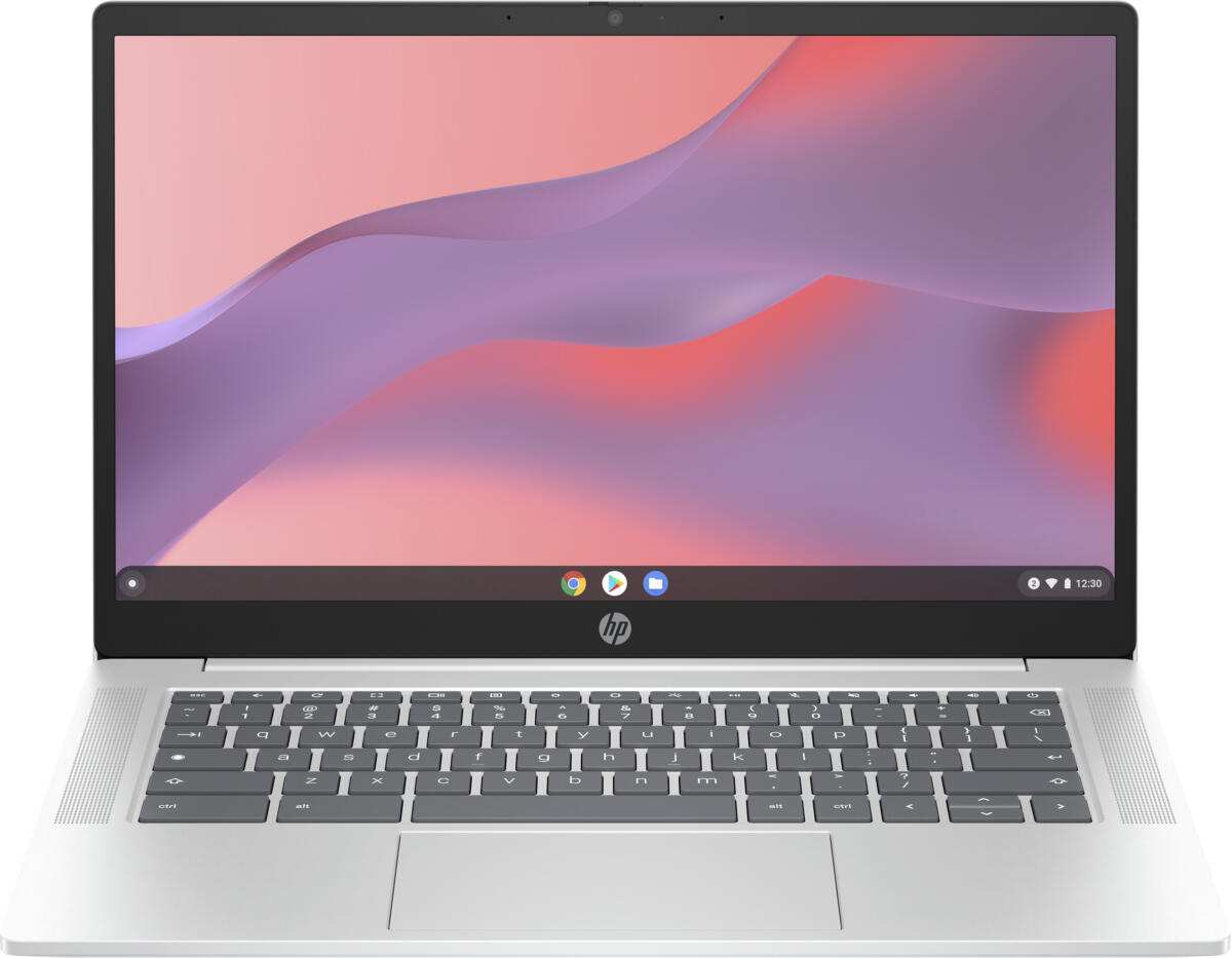 HP Chromebook 14A-NF0131 Intel® N200 128GB UFS 4GB 14"(1366x768) ChromeOS GLACIER SILVER
