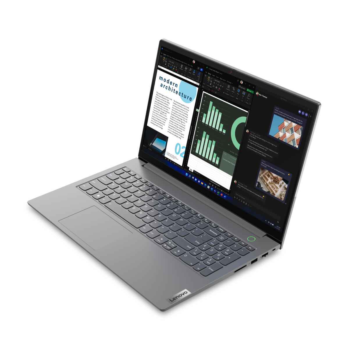 Lenovo ThinkBook 15 G4 IAP Ryzen™ 7 5825U 512GB SSD 16GB 15.6" (1920x1080) WIn11 Pro MINERAL GREY FP Reader - Image 4