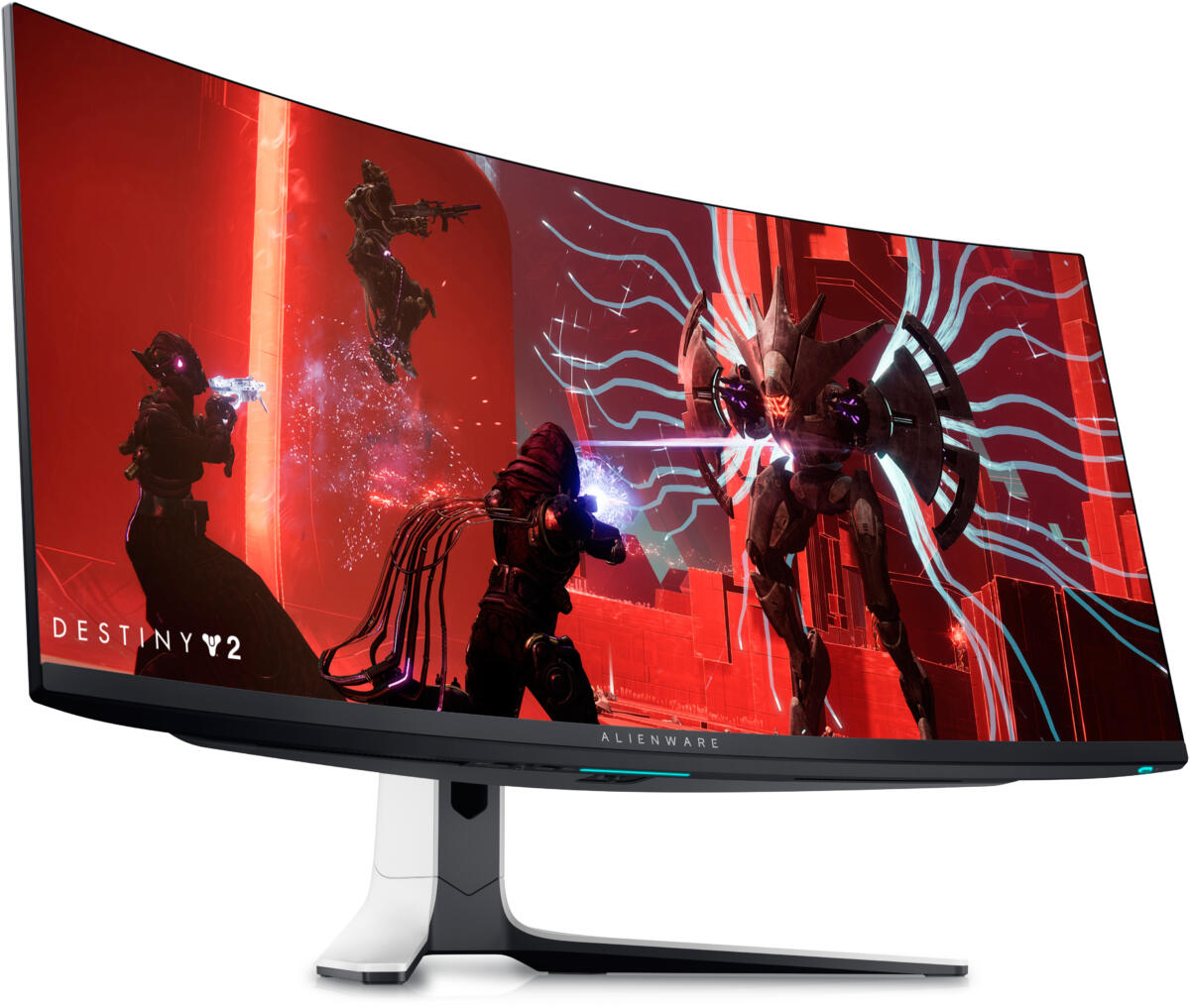 Dell Alienware 34" AW3423DW Curved QD-OLED GAMING Monitor 34.18" WQHD (3440x1440) 175Hz 0.1ms (GtG) 1800R NVIDIA G-Sync HDR 1000 cd/m² 2xHDMI 2.0 1xDP 1.4 5xUSB 3.2 C100~240V, 50-60Hz 21:9 Adjustable Stand WHITE - Image 2