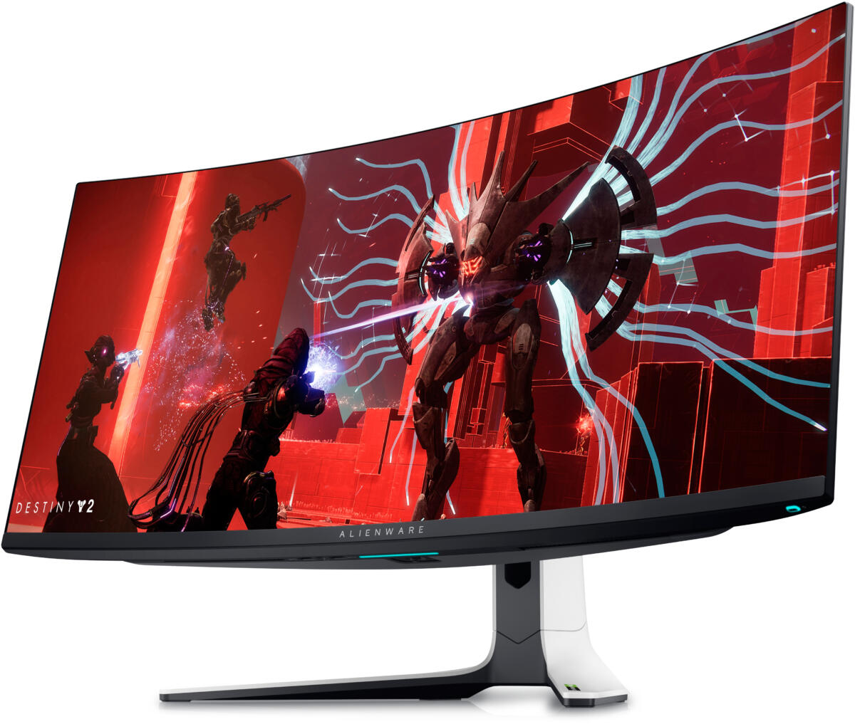Dell Alienware 34" AW3423DW Curved QD-OLED GAMING Monitor 34.18" WQHD (3440x1440) 175Hz 0.1ms (GtG) 1800R NVIDIA G-Sync HDR 1000 cd/m² 2xHDMI 2.0 1xDP 1.4 5xUSB 3.2 C100~240V, 50-60Hz 21:9 Adjustable Stand WHITE - Image 3