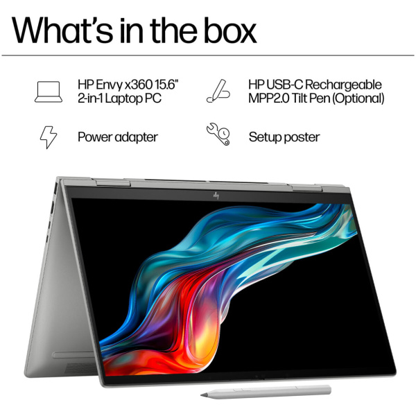 HP Envy x360 15-FE1082 2-IN-1 Core™ Ultra 7 155U 512GB SSD 16GB 15.6" (1920x1080) TOUCHSCREEN WIN11 IR Webcam MINERAL SILVER Backlit Keyboard - Image 7