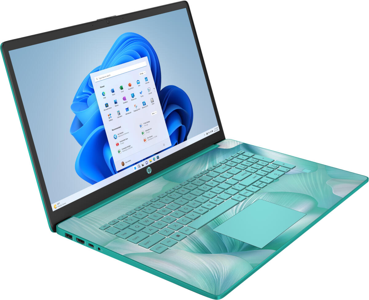 HP 17-CN0115 Celeron® N4120 128GB SSD 4GB 17.3" (1600x900) WIN11 AQUAMARINE SKY US Sales Only - Image 2