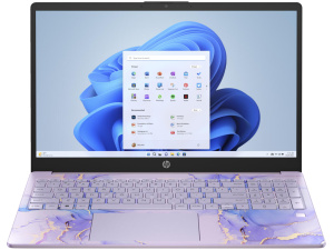 HP 15-FD0629DS Celeron® N100128GB SSD 4GB 15.6" (1366x768) TOUCHSCREEN WIN11 WINTER LAVENDER Backlit Keyboard 0.73" thin, 3.5 lbs.