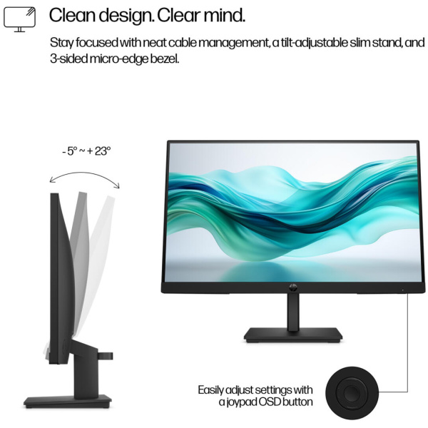 HP 322pf 21.5" (1920x1080) BLACK Monitor - Image 4