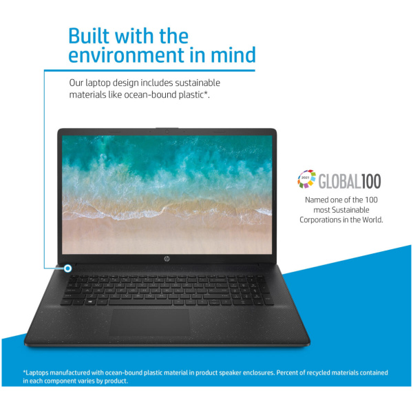HP 17-CN0693 Celeron® N4120 128GB SSD 4GB 17.3" (1600x900) TOUCHSCREEN WIN11 S MOONLIGHT BLUE Backlit Keyboard - Image 7