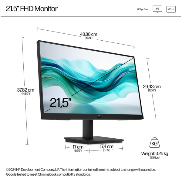 HP 322pf 21.5" (1920x1080) BLACK Monitor - Image 3