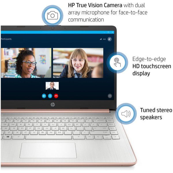 HP 14-DQ0070 Celeron N4120 64GB eMMC 4GB 14" (1366X768) TOUCHSCREEN WIN10 S PALE ROSE - Image 5