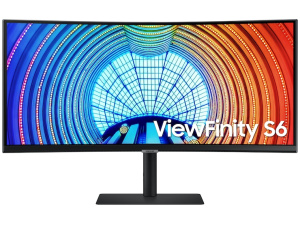 Samsung ViewFinity S65UA Ultrawide Curved Monitor 34" (3440x1440) 100Hz 5ms 1000R 350 cd/m² FreeSync HDR10 4000:1 1xHDMI (2.0) 1xDP (1.2) USB Hub 21:9 Adjustable Stand BLACK