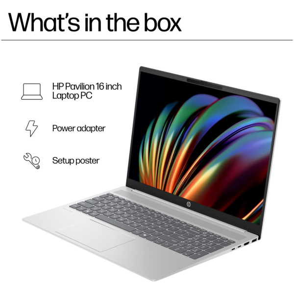 HP Pavilion 16-AF0987NR Core™ Ultra 7 155U512GB SSD 16GB 16" WUXGA (1920x1200) TOUCHSCREEN WIN11 NATURAL SILVER Backlit Keyboard - Image 6