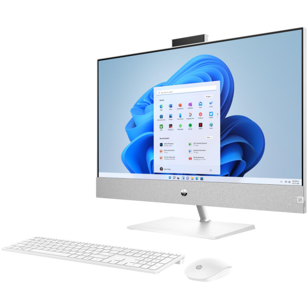 HP Pavilion 27-CA2025 ALL-IN-ONE Core™ i5-13400T 1TB HDD + 512GB SSD 16GB 27" (1920x1080) IPS WIN11 IR Webcam Keyboard Mouse SNOWFLAKE WHITE - Image 4