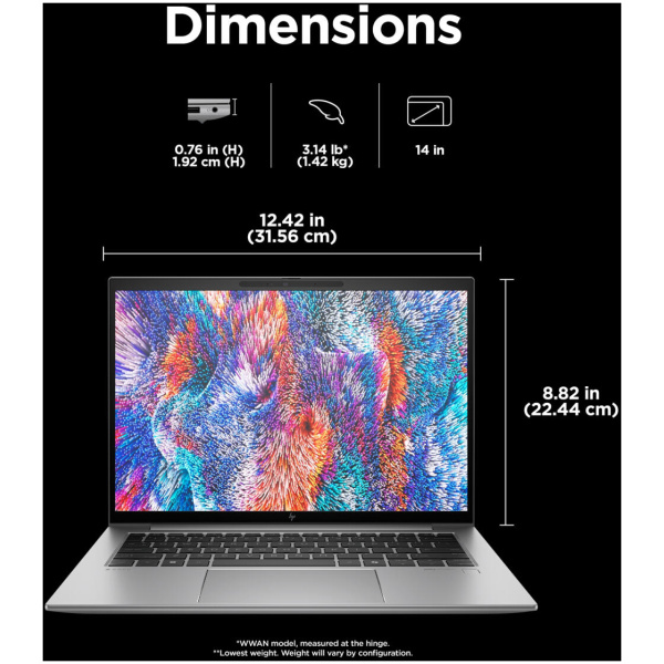 HP ZBook FIREFLY G11 MOBILE WORKSTATION 11th Gen AMD Ryzen™ 5 Pro 8640HS512GB SSD 16GB 14" WUXGA (1920x1200) TOUCHSCREEN WIN11 Pro NOUVELLE SILVER Backlit Keyboard 0.76" thin, 3.13 lbs. - Image 6